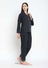 Rock and Rule Cotton Long Sleeve Women's Night Suit