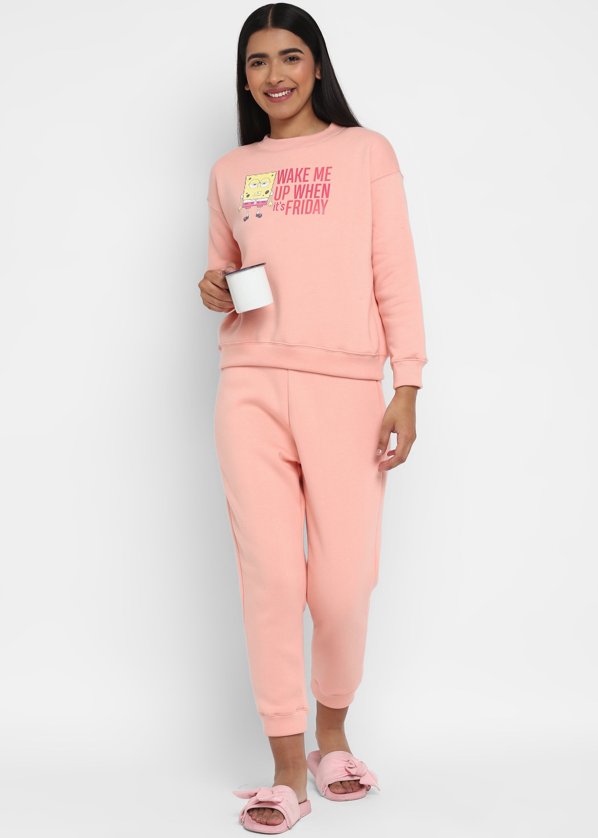 Wake Me Up When It's Friday Long Sleeve Women's Co-ord Set - Shopbloom