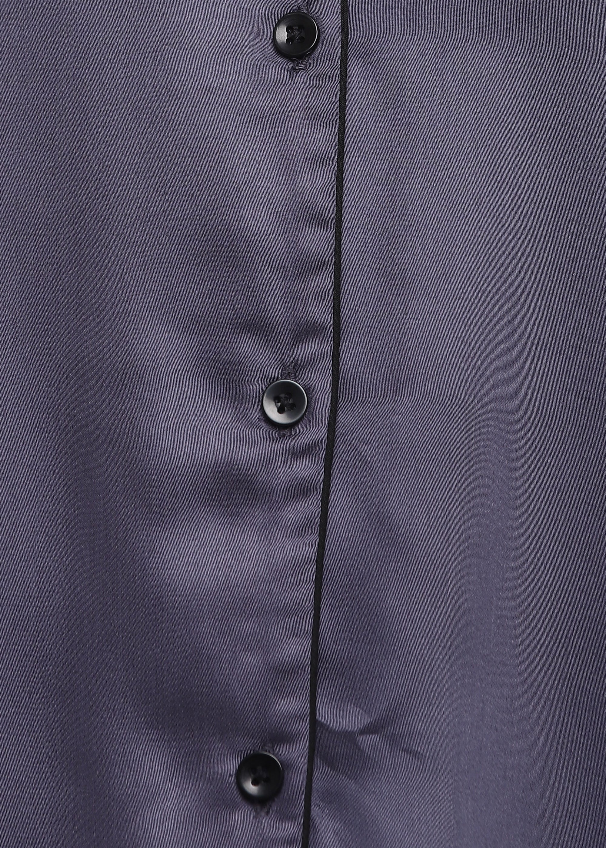 Ultra Soft Dark Grey Modal Satin Long Sleeve Women's Night Suit - Shopbloom