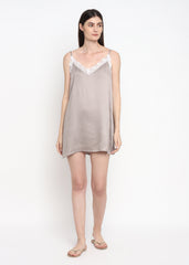 Ultra Soft Light Grey Modal Satin Women's Slip - Shopbloom