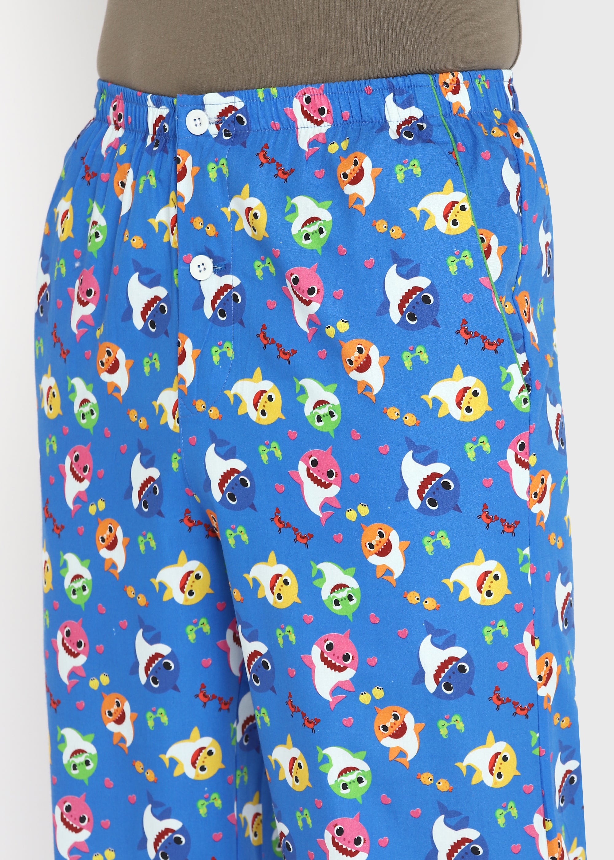 Baby Shark Blue Print Men's Pyjama - Shopbloom