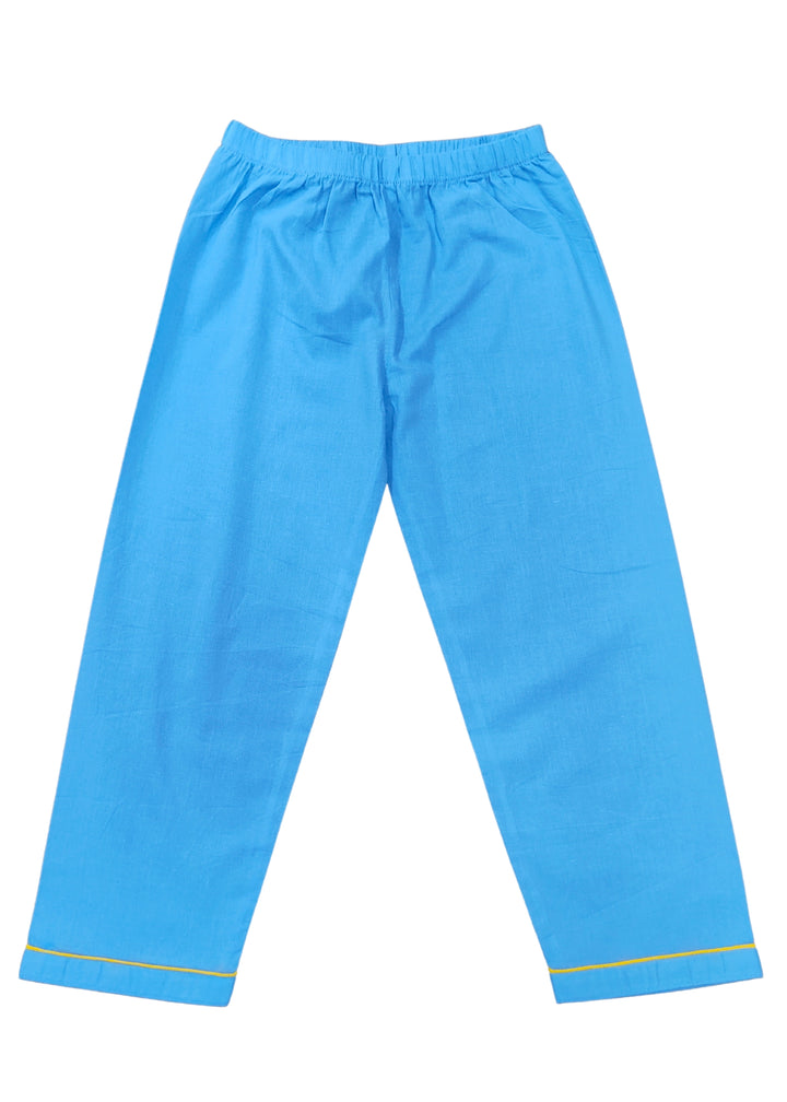 Midnight Roar Print Round Neck Long Sleeve Kids Night Suit