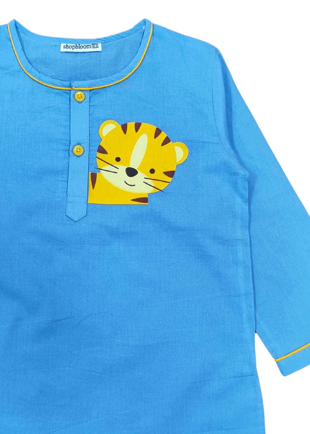 Midnight Roar Print Round Neck Long Sleeve Kids Night Suit