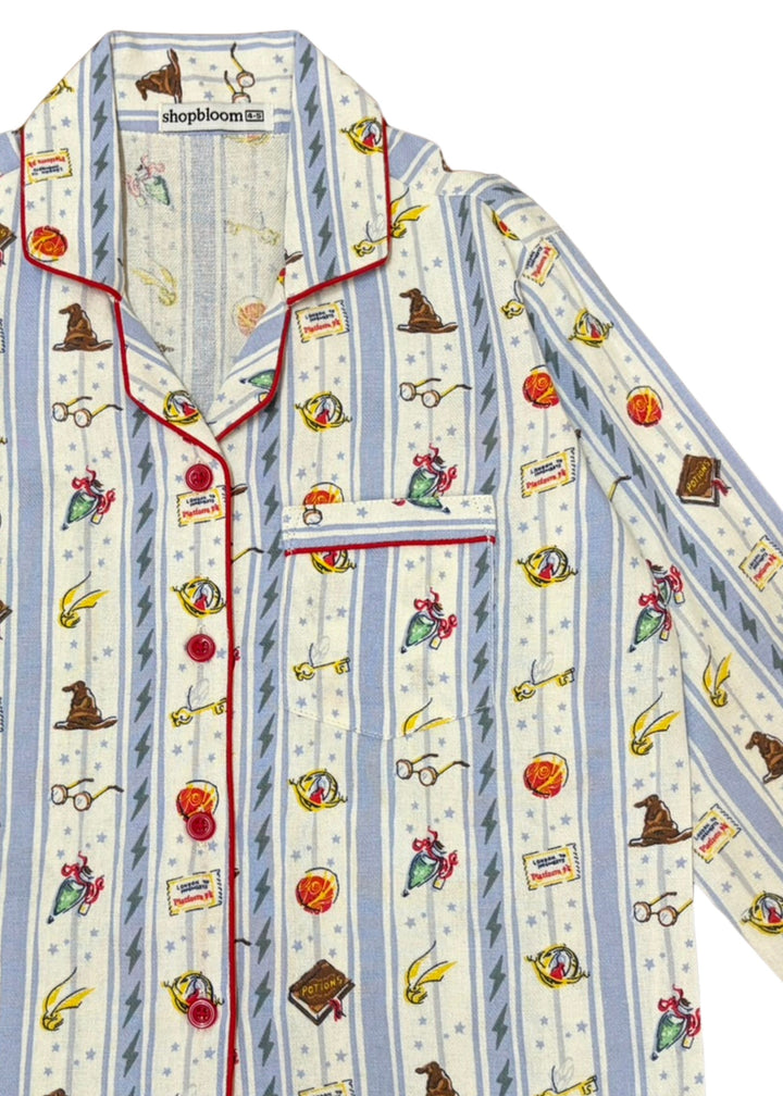 Little Wizard Cotton Flannel Long Sleeve Kids Night Suit