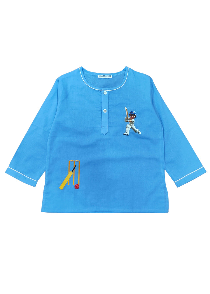 Wicket & Snooze Print Round Neck Long Sleeve Kids Night Suit