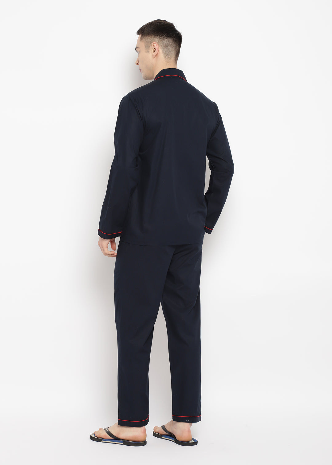 Groom Glitter Print Long Sleeve Men's Night Suit