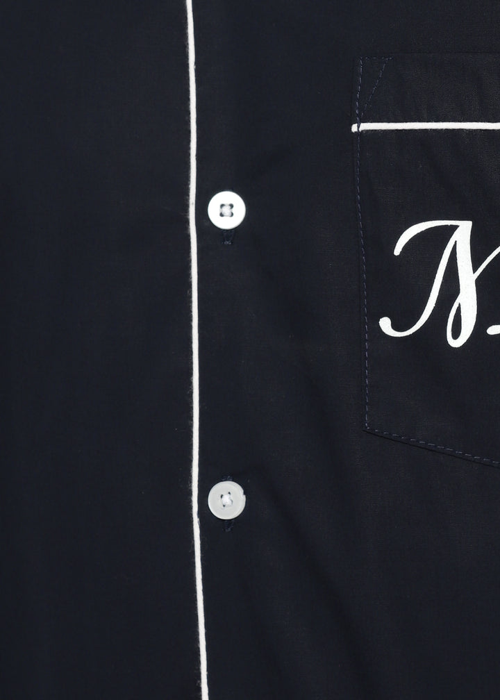 Mr Glitter Print Long Sleeve Men's Night Suit