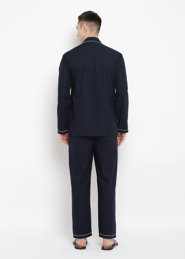 Mr Glitter Print Long Sleeve Men's Night Suit