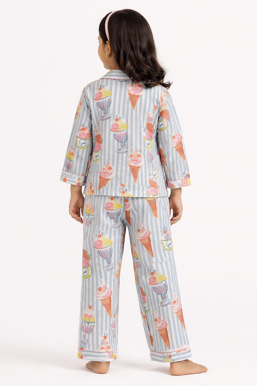 Sweet Scoops Print Long Sleeve Kids Night Suit