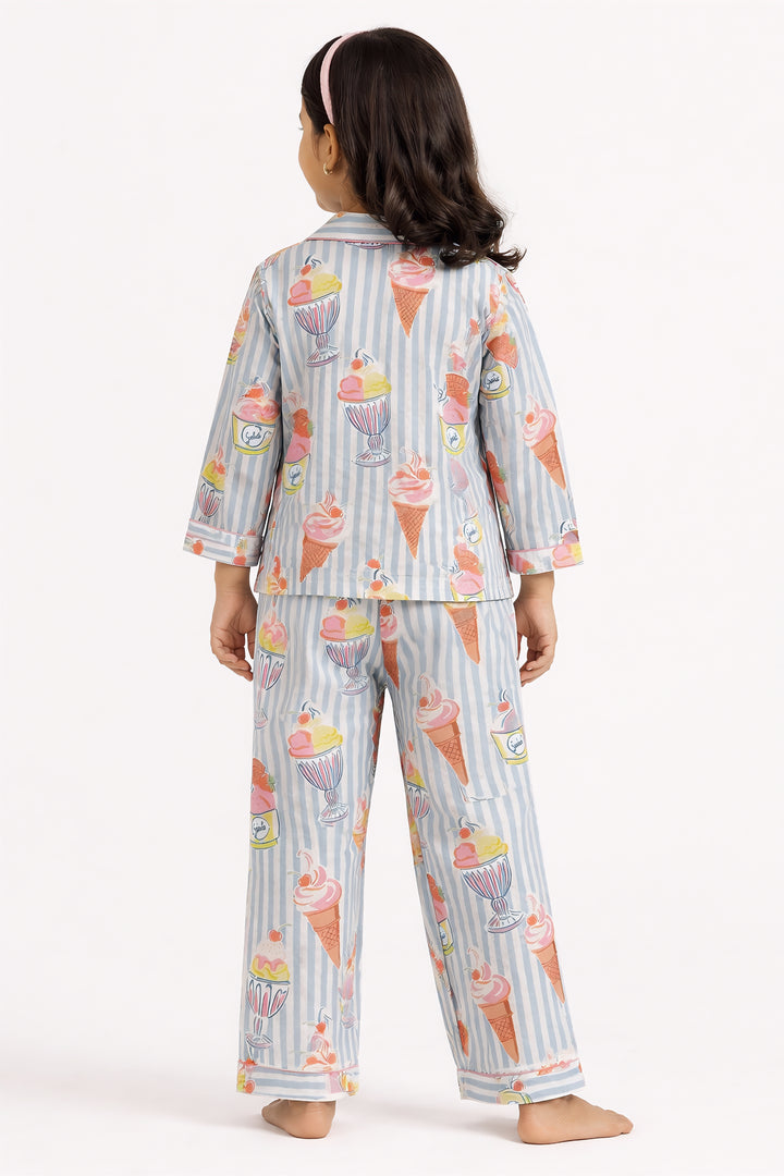 Sweet Scoops Print Long Sleeve Kids Night Suit