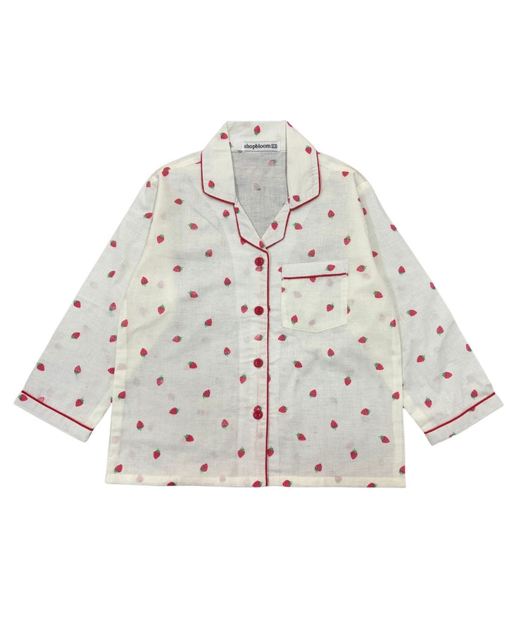 Juicy Berry Nights Print Long Sleeve Kids Night Suit