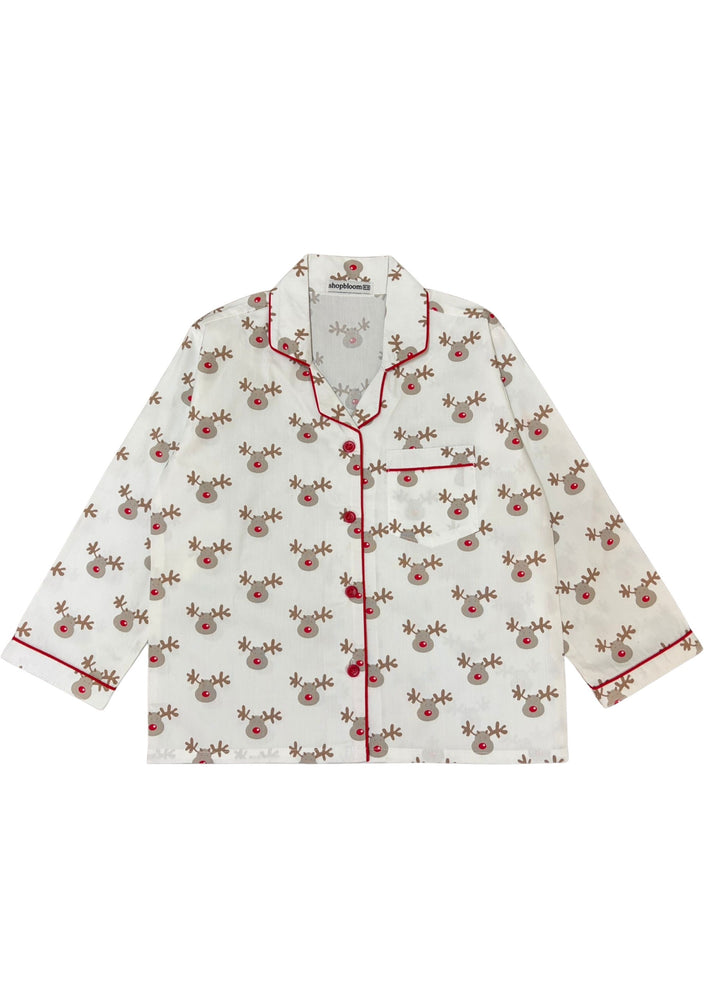 Rudolph Dream Cotton Long Sleeve Kids Night Suit