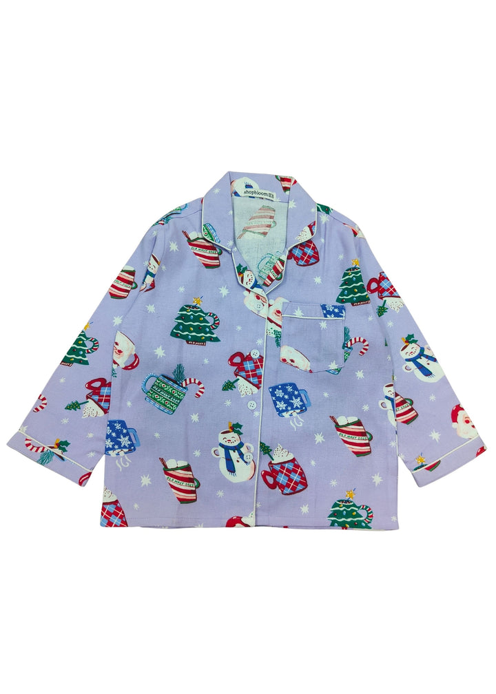 Winter Whispers Cotton Flannel Long Sleeve Kids Night Suit
