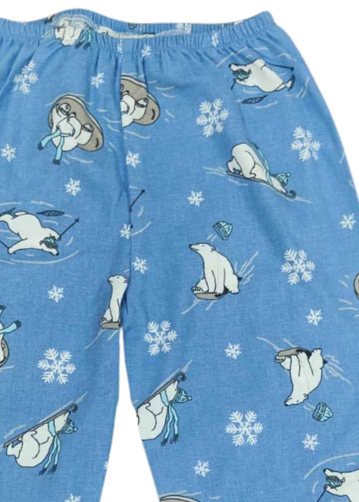 Polar Peekaboo Cotton Flannel Long Sleeve Kids Night Suit