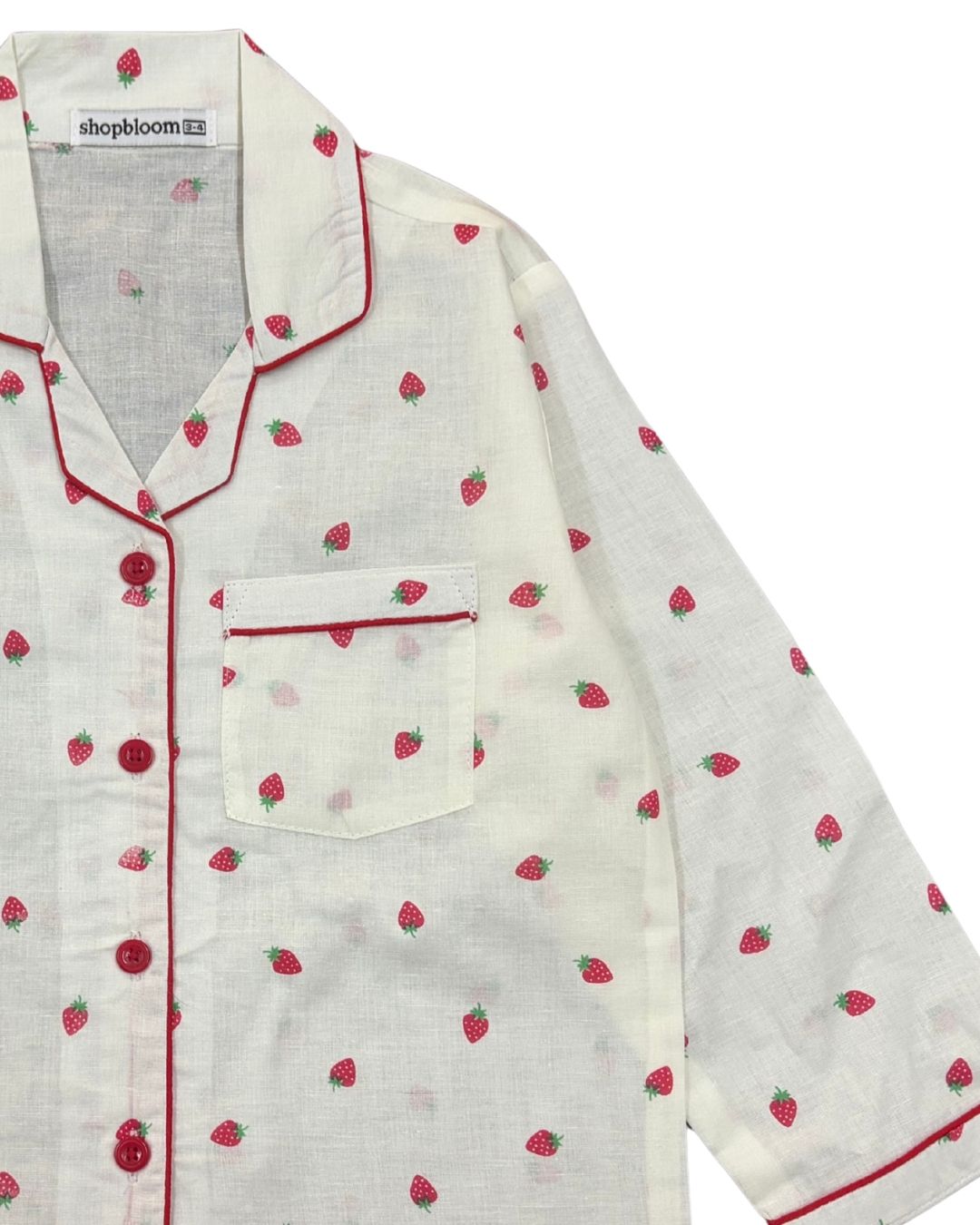 Juicy Berry Nights Print Long Sleeve Kids Night Suit