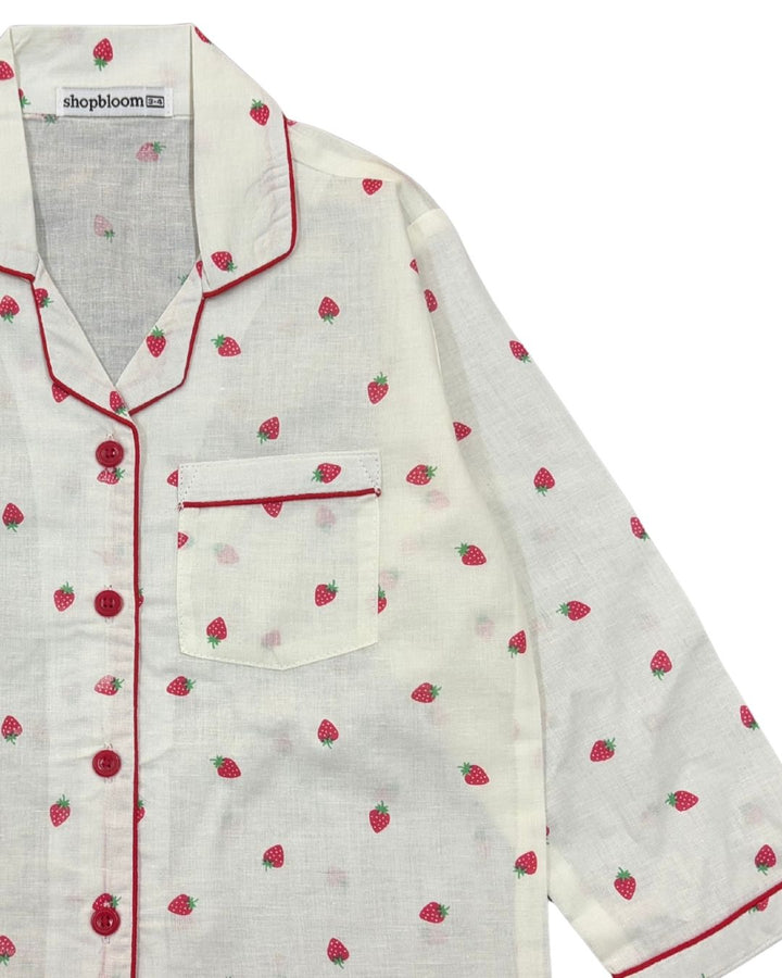 Juicy Berry Nights Print Long Sleeve Kids Night Suit