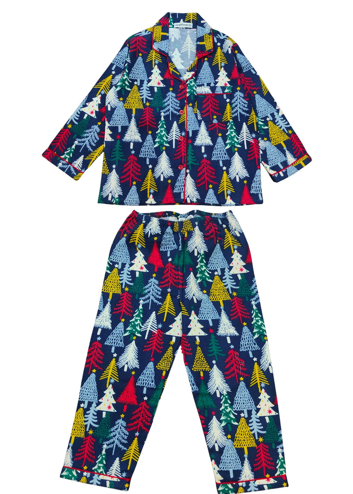 Merry Tree Magic Cotton Flannel Long Sleeve Kids Night Suit