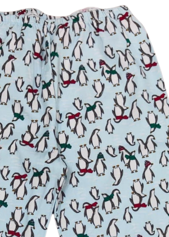 Frosty Penguin Cotton Flannel Long Sleeve Kids Night Suit