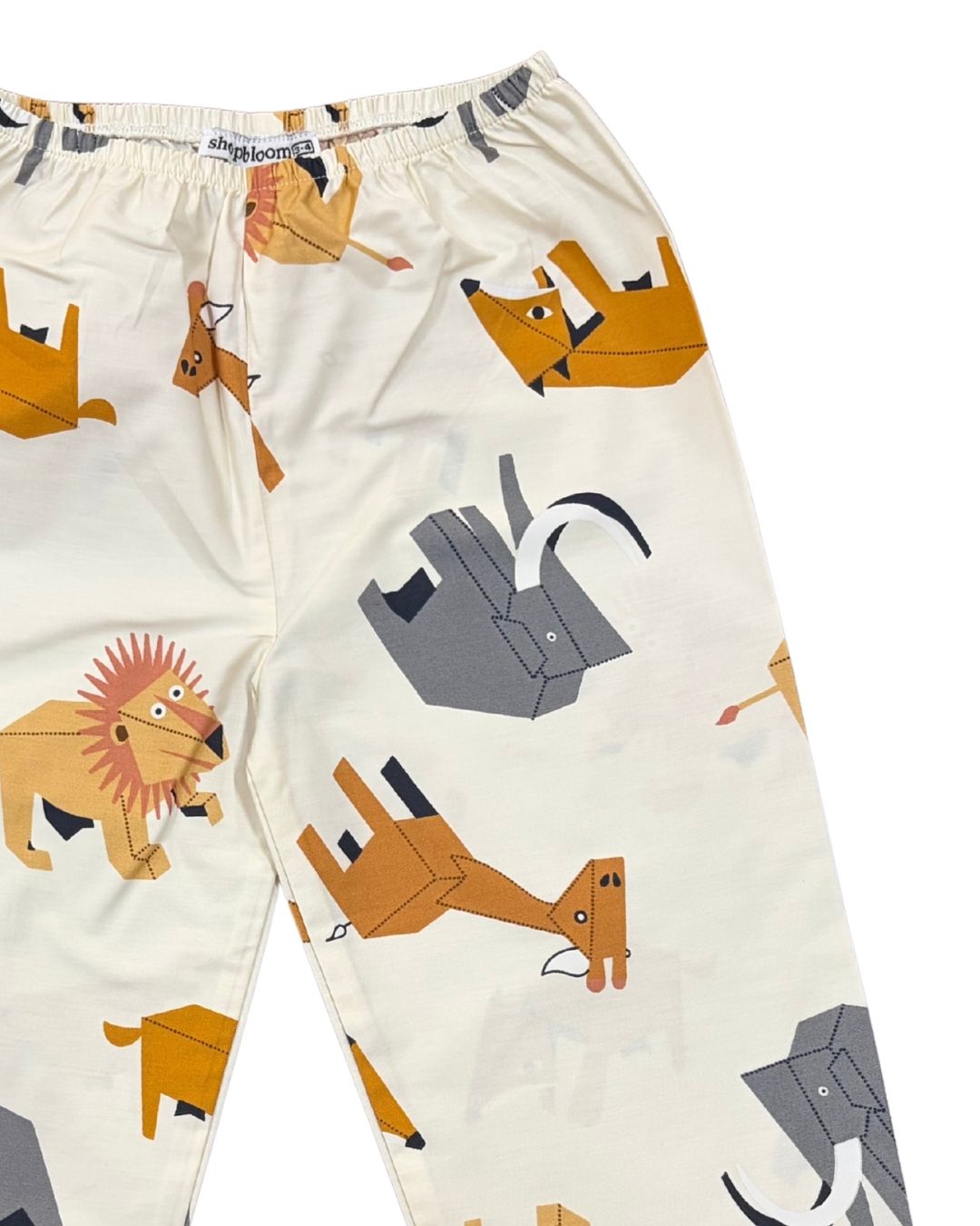 Rusty Tail Print Long Sleeve Kids Night Suit