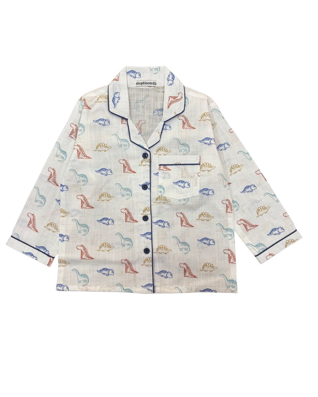 Little Roars Print Long Sleeve Kids Night Suit