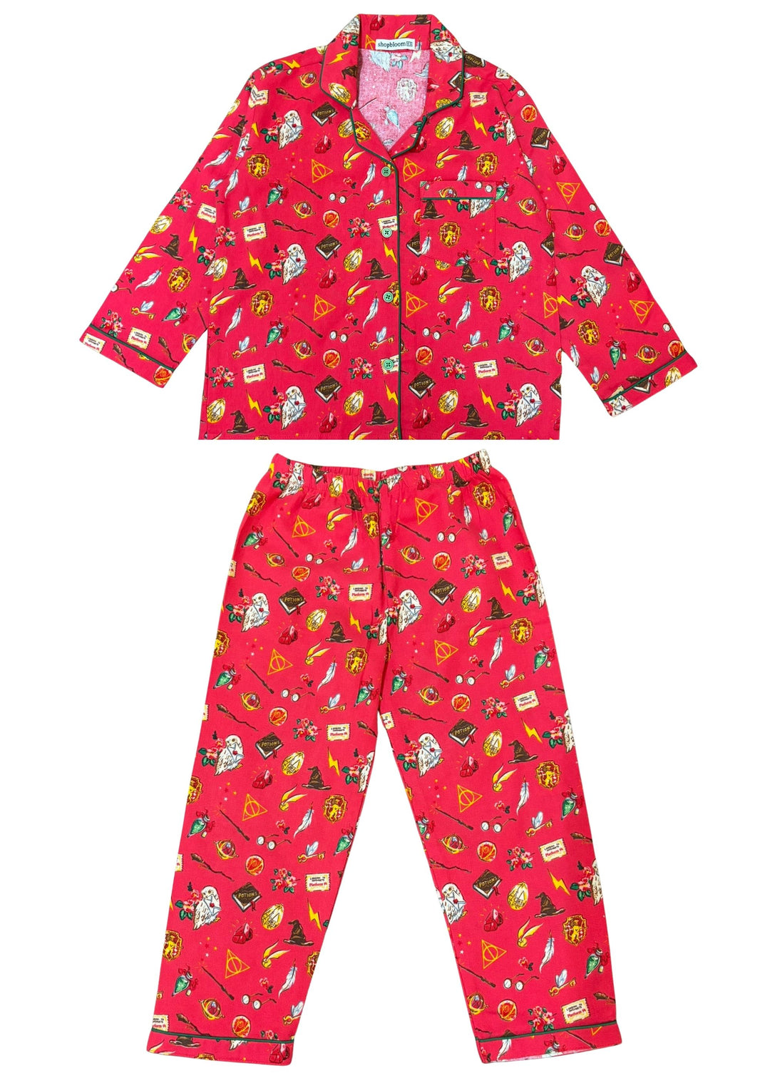 Magic Spell Cotton Flannel Long Sleeve Kids Night Suit