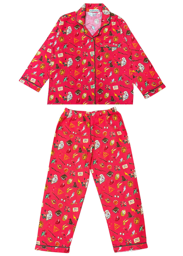 Magic Spell Cotton Flannel Long Sleeve Kids Night Suit