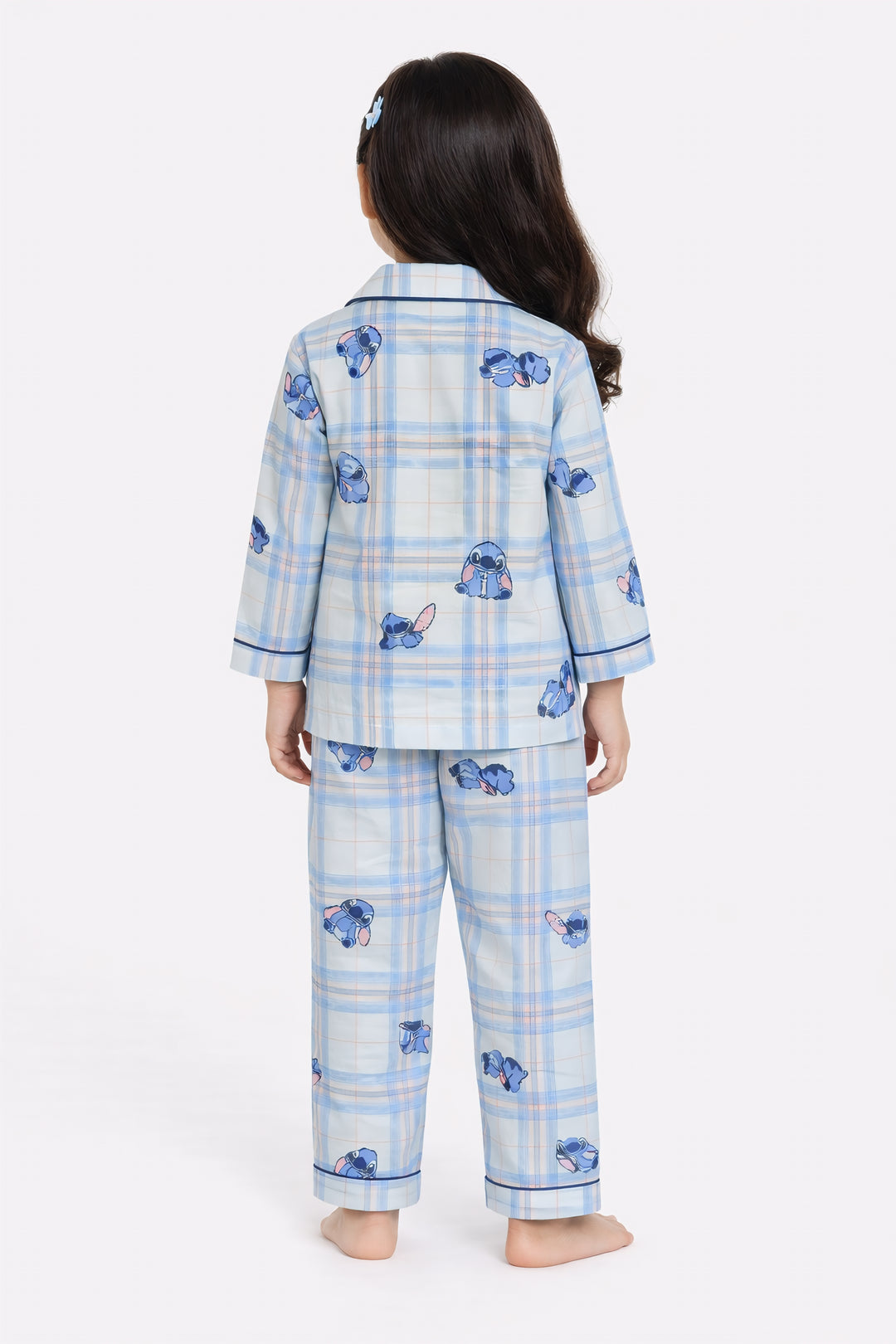 Sleepy Stitch Print Long Sleeve Kids Night Suit