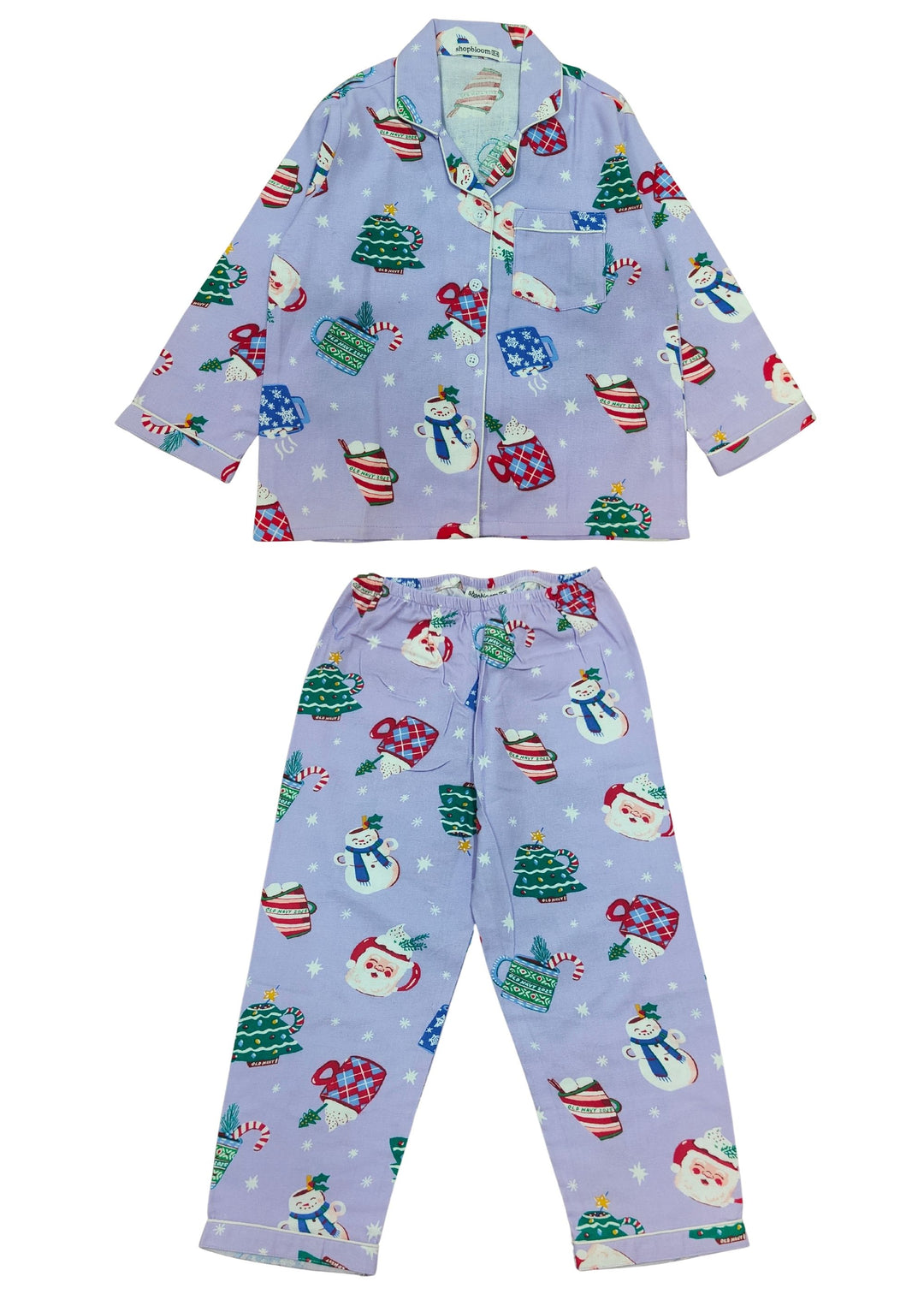 Winter Whispers Cotton Flannel Long Sleeve Kids Night Suit
