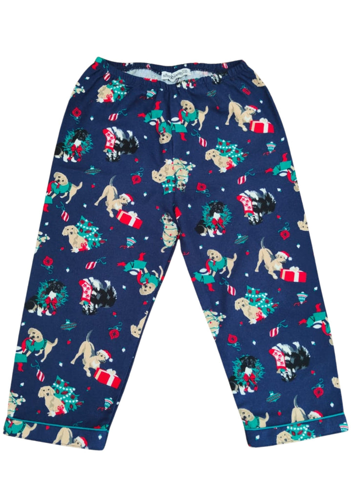 Festive Fur Friends Cotton Flannel Long Sleeve Kids Night Suit