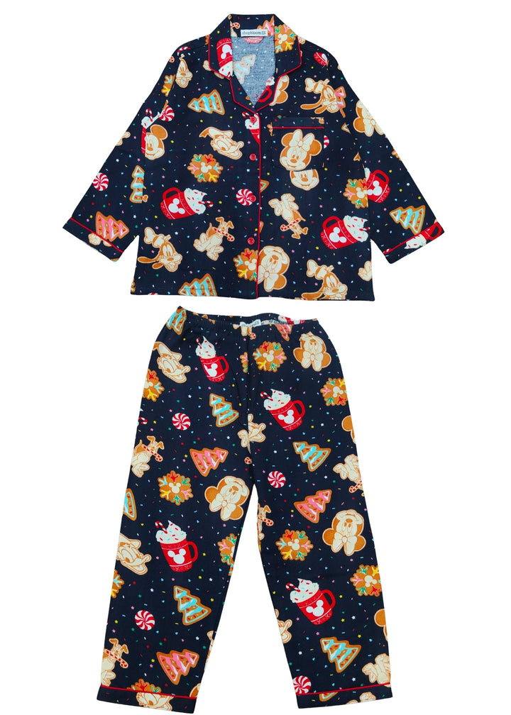 Gingerbread Dreams Cotton Flannel Long Sleeve Kids Night Suit