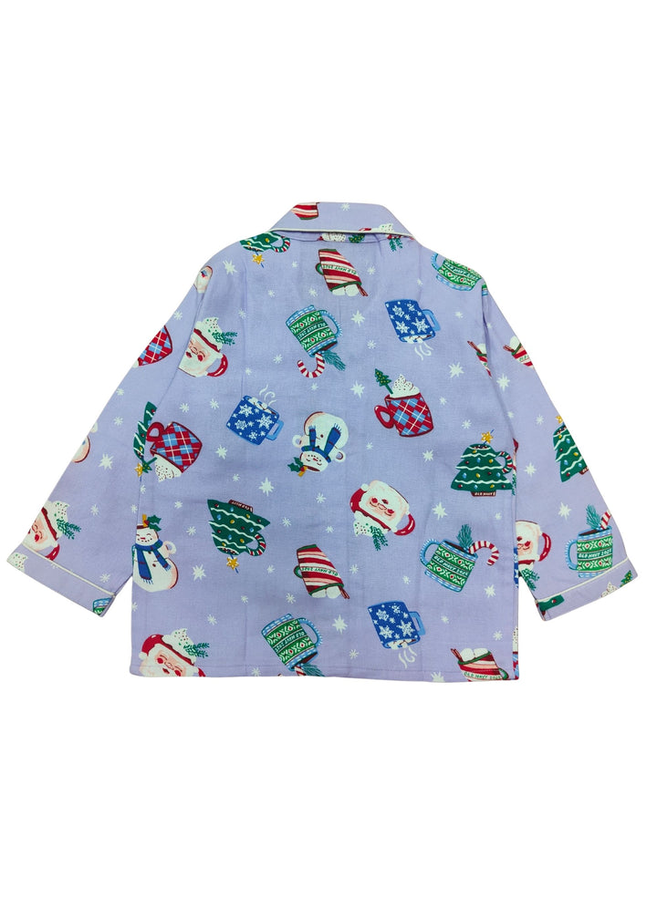 Winter Whispers Cotton Flannel Long Sleeve Kids Night Suit