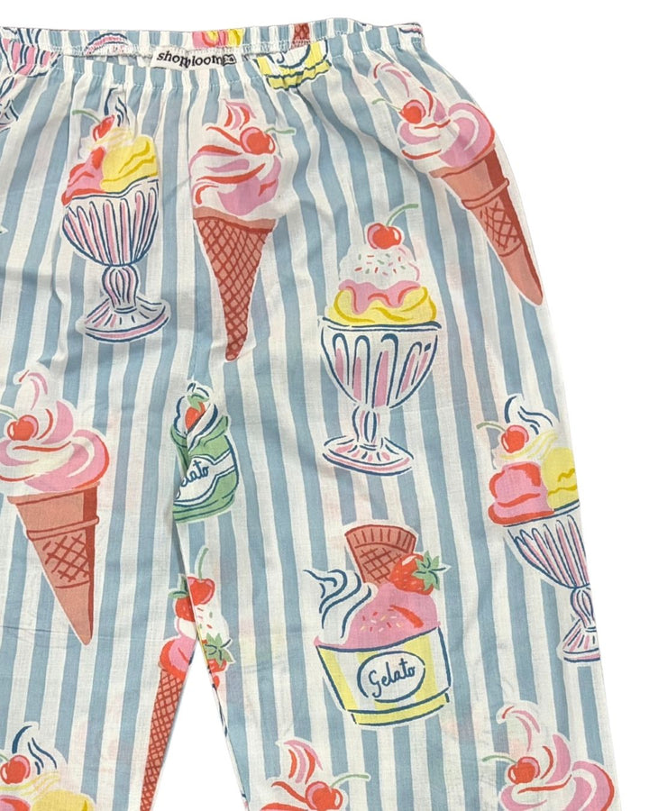 Sweet Scoops Print Long Sleeve Kids Night Suit