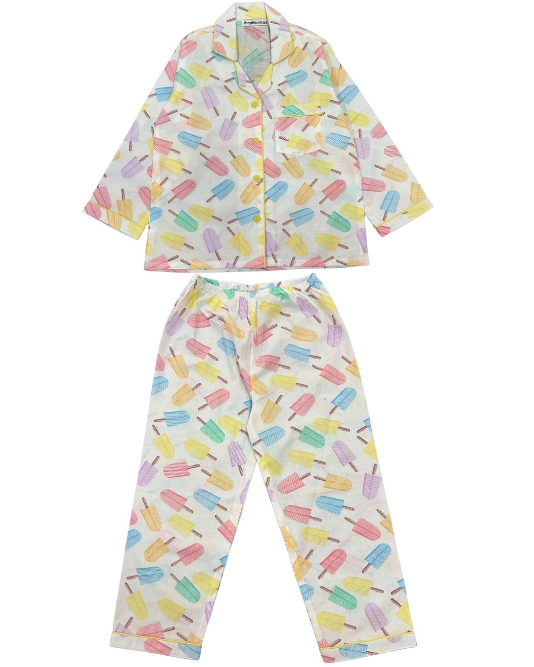 Frosty Pops Print Long Sleeve Kids Night Suit