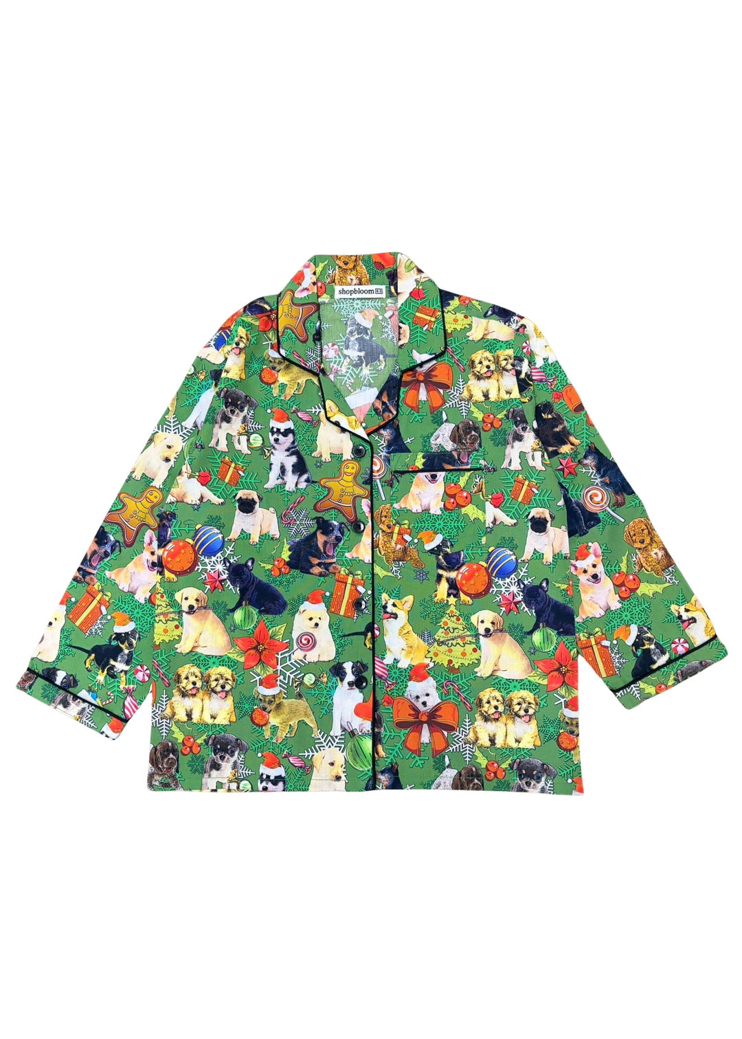 Happy Paws Print Long Sleeve Kids Night Suit