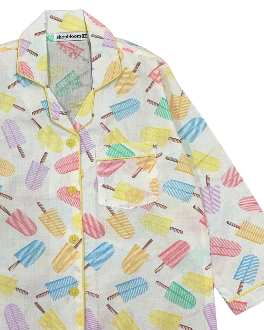 Frosty Pops Print Long Sleeve Kids Night Suit