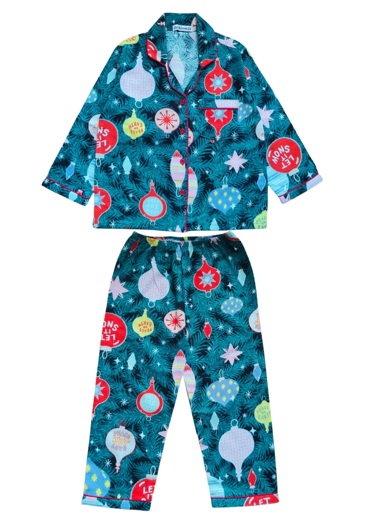 Christmas Comfort Cotton Flannel Long Sleeve Kids Night Suit