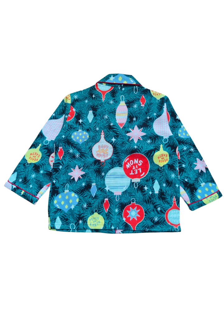 Christmas Comfort Cotton Flannel Long Sleeve Kids Night Suit