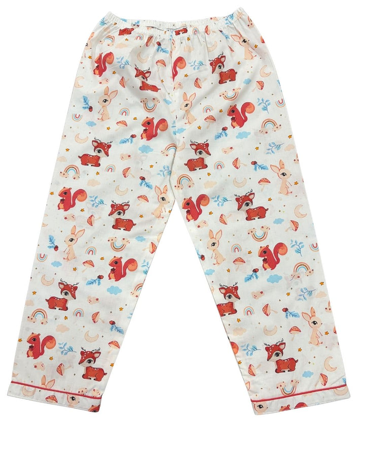 Nutty Buddy Print Long Sleeve Kids Night Suit