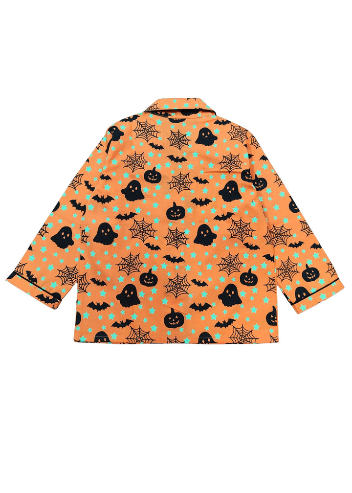Spooky Nights Glow In The Dark Cotton Long Sleeve Kids Night Suit