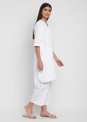 White Linen Women's Coord Set