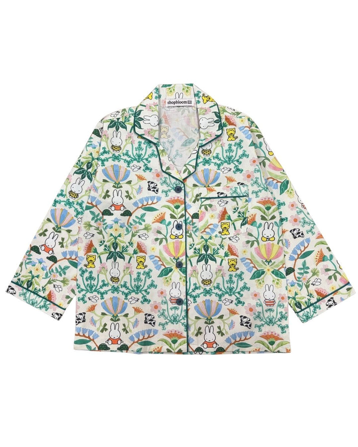 Little Meadow Friends Print Long Sleeve Kids Night Suit
