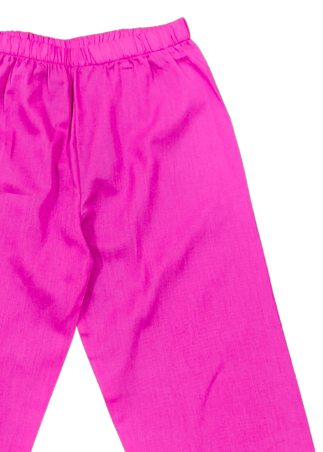 Rainbow Heart Glitter Print Round Neck Long Sleeve Kids Night Suit