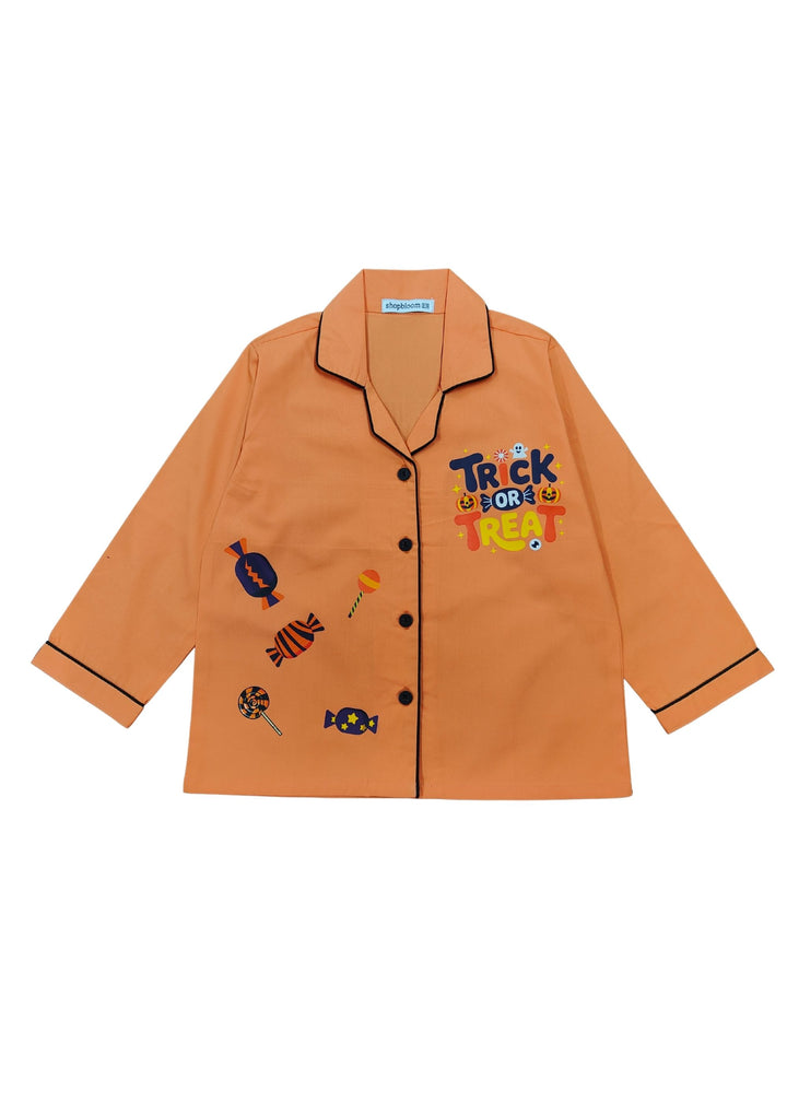Candy Night Cotton Long Sleeve Kids Night Suit