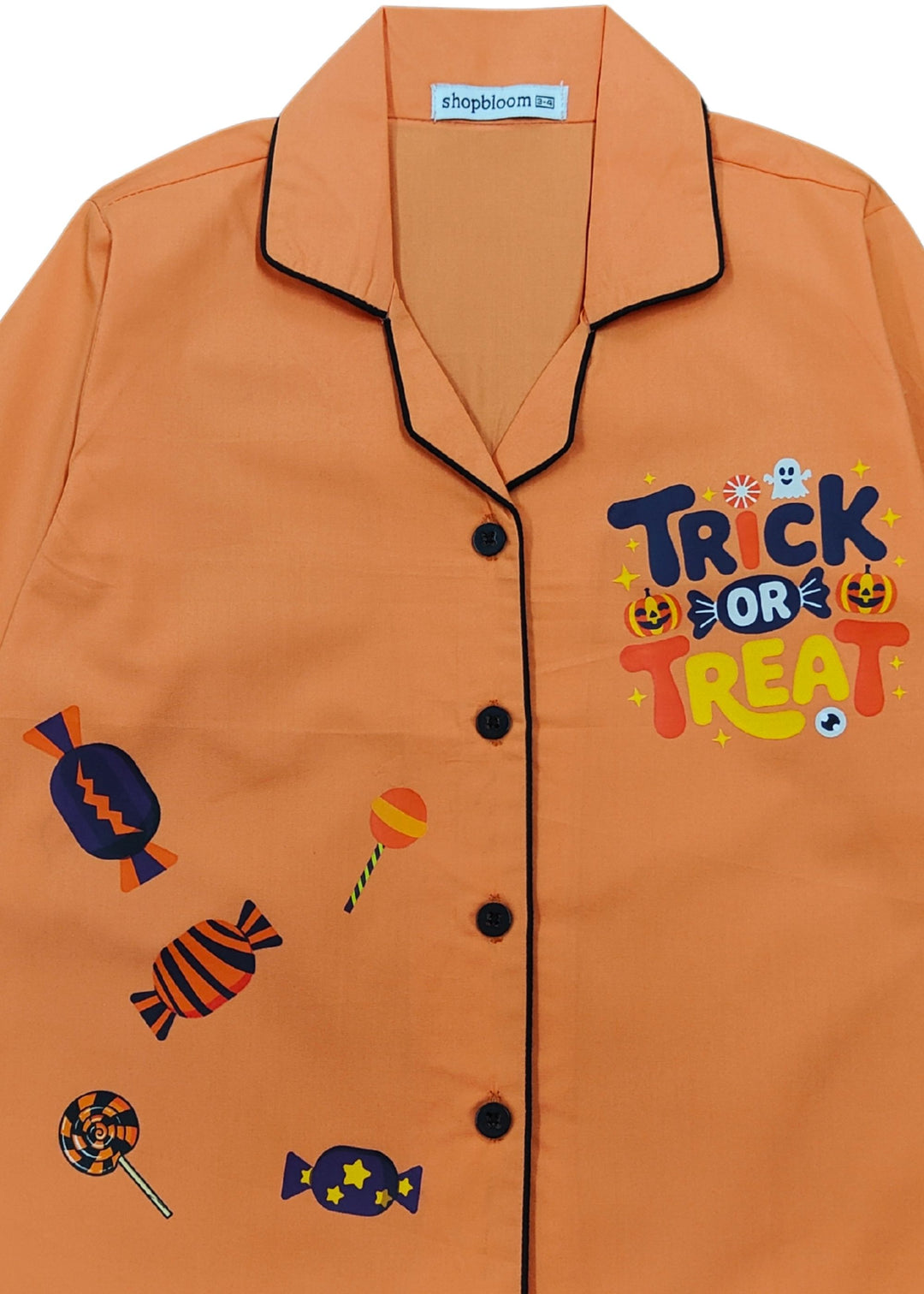 Candy Night Cotton Long Sleeve Kids Night Suit