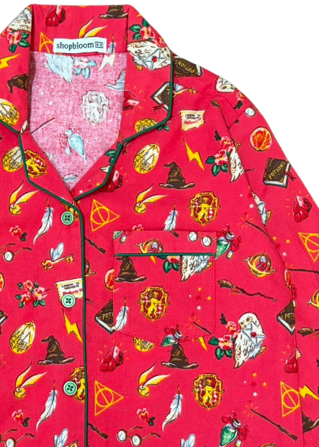 Magic Spell Cotton Flannel Long Sleeve Kids Night Suit