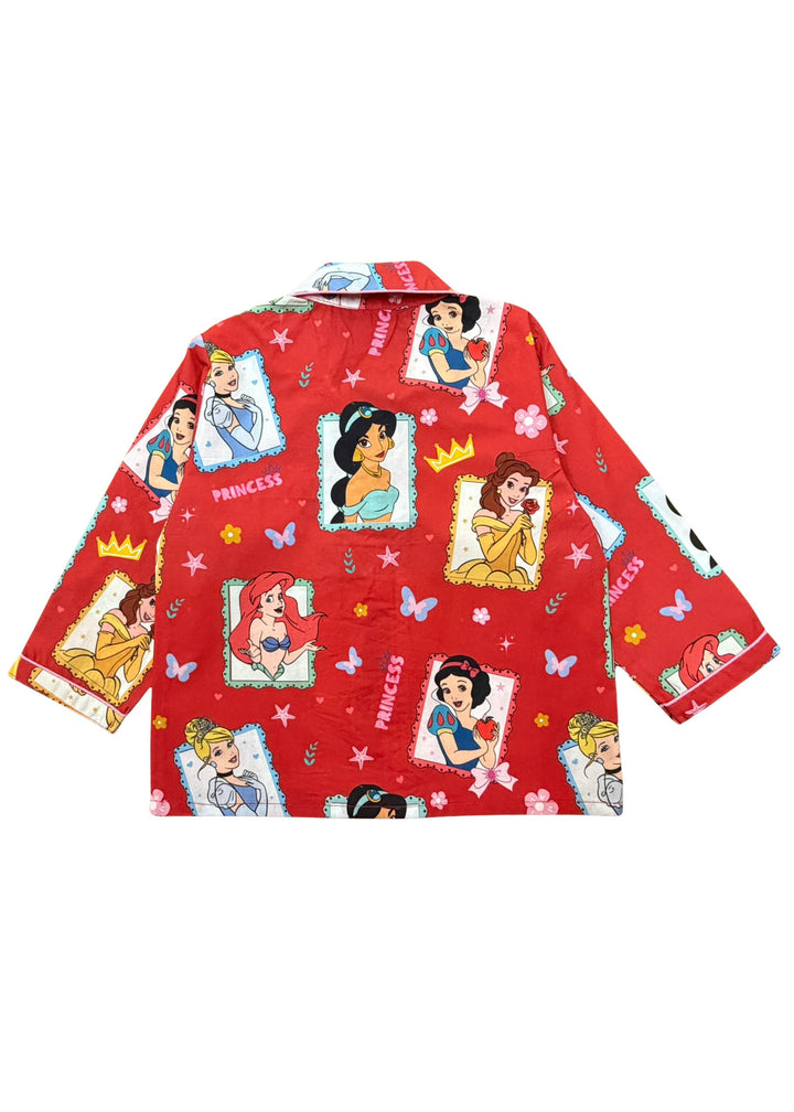 Princess Sparkle Print Long Sleeve Kids Night Suit