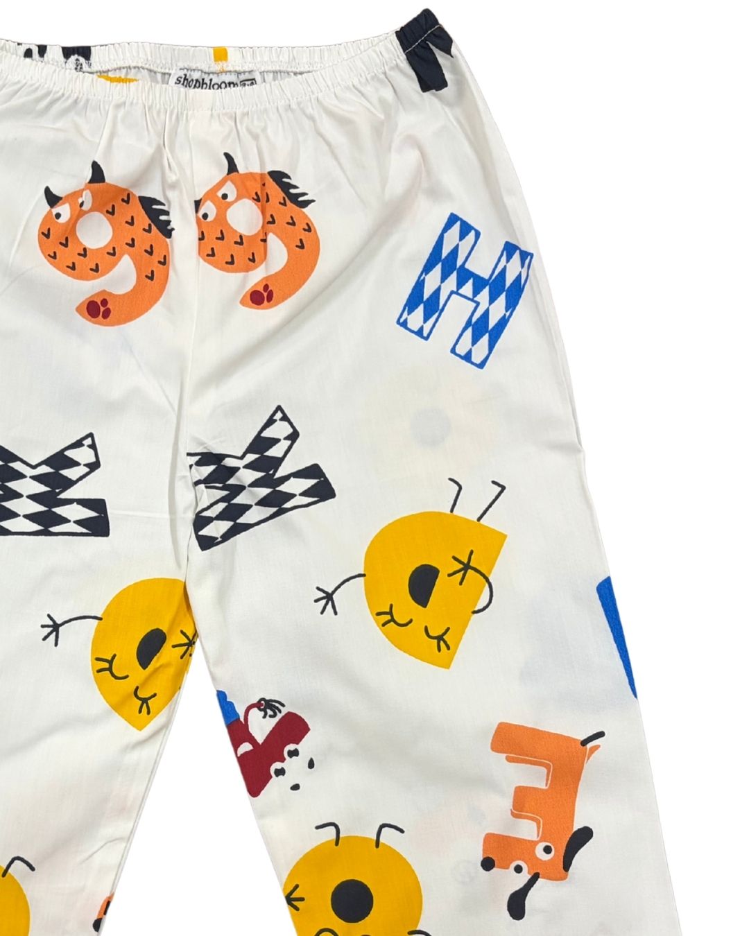 Monster Party Print Long Sleeve Kids Night Suit