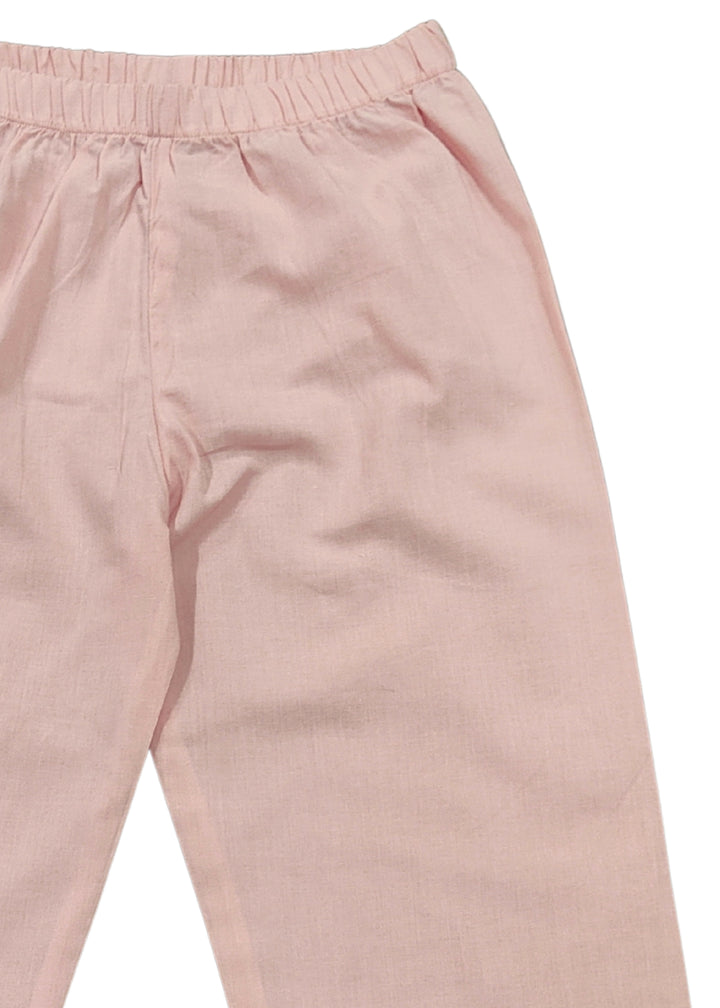 Mermaid At Heart Glitter Print Round Neck Long Sleeve Kids Night Suit