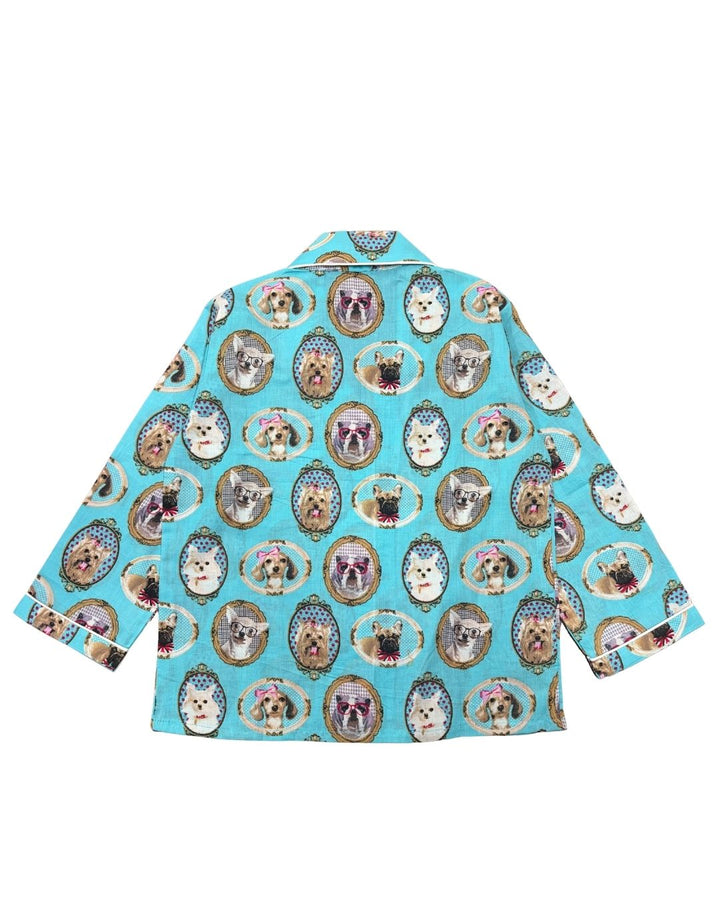 Happy Tails Print Long Sleeve Kids Night Suit