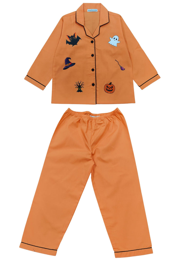 Haunted Night Cotton Long Sleeve Kids Night Suit